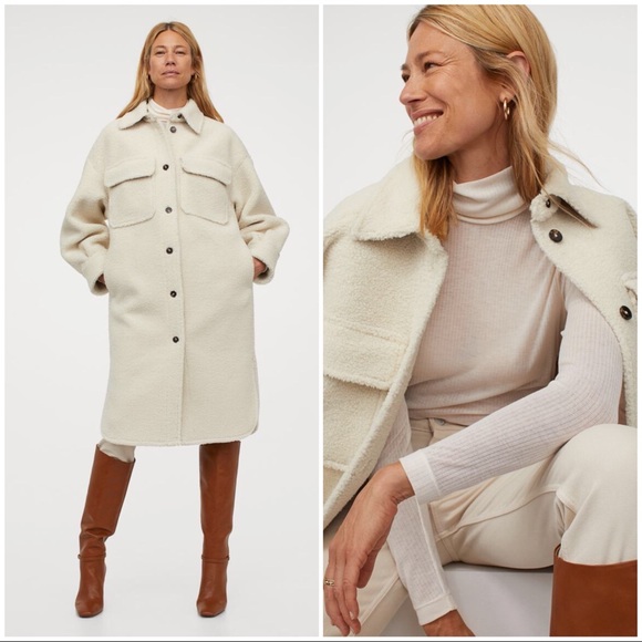 H&M Jackets & Blazers - NWT - H&M Faux Shearling Shirt Jacket